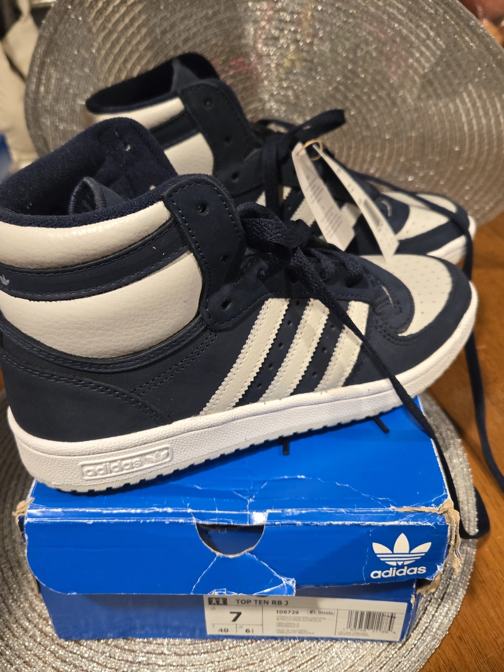 adidas Blue Shoe Box - Originals Trefoil